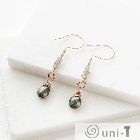 Pyrite Drop and Dangle Earring Janine Gerade