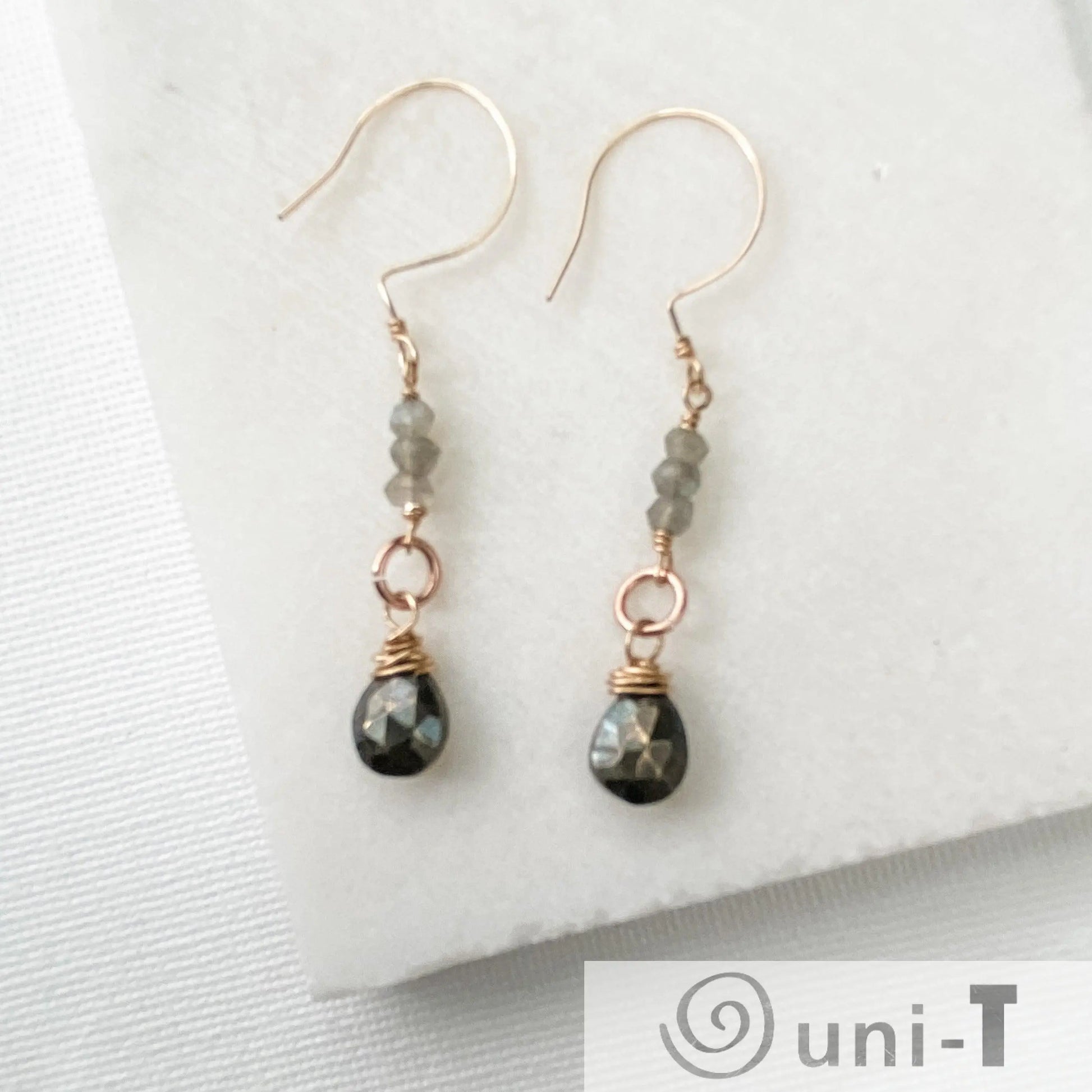 Pyrite Drop and Dangle Earring Janine Gerade