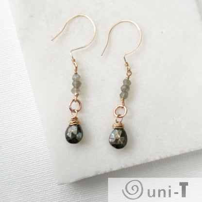 Pyrite Drop and Dangle Earring Janine Gerade