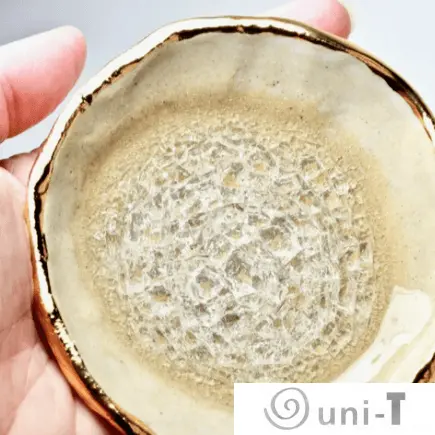 Quartz Oyster Ring Dish, Chakra Bowl, 22k Gold Ceramic Bowl Liza Curtis