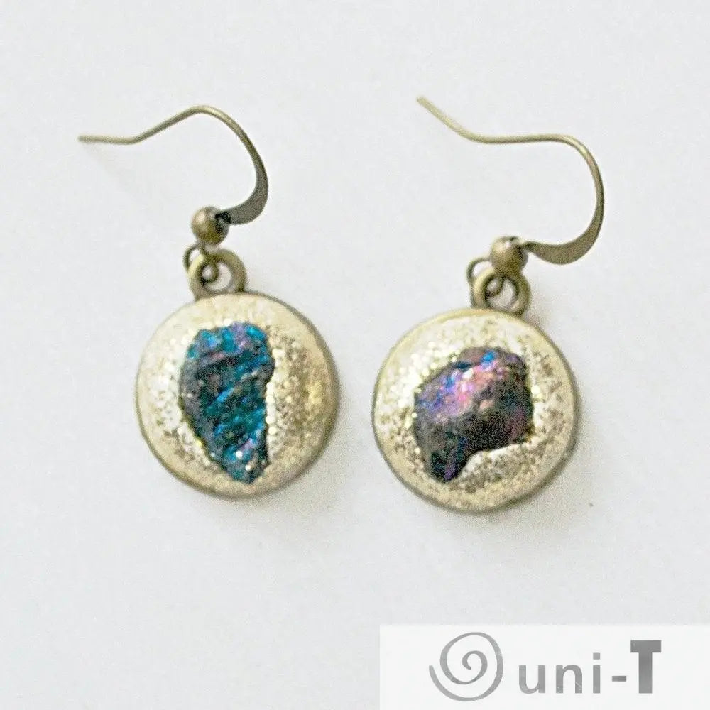 Raw Stone in Polymer Clay Earrings Karen Meninno