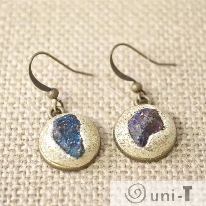 Raw Stone in Polymer Clay Earrings Karen Meninno