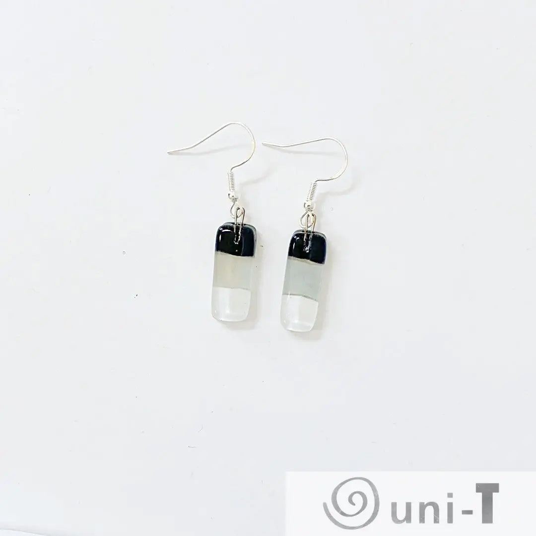 Recycled Fused Glass Earrings - Small Rectangles Carolina Portillo