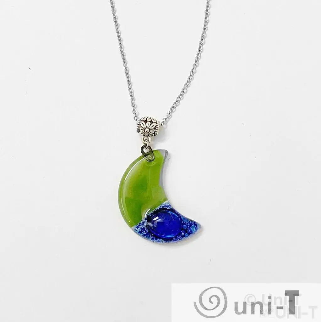 Recycled Fused Glass Necklaces - Crescent Carolina Portillo