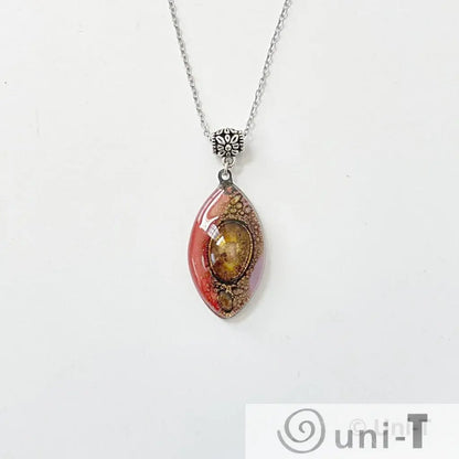 Recycled Fused Glass Necklaces - Oval Carolina Portillo