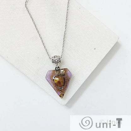 Recycled Fused Glass Necklaces - Triangle Carolina Portillo