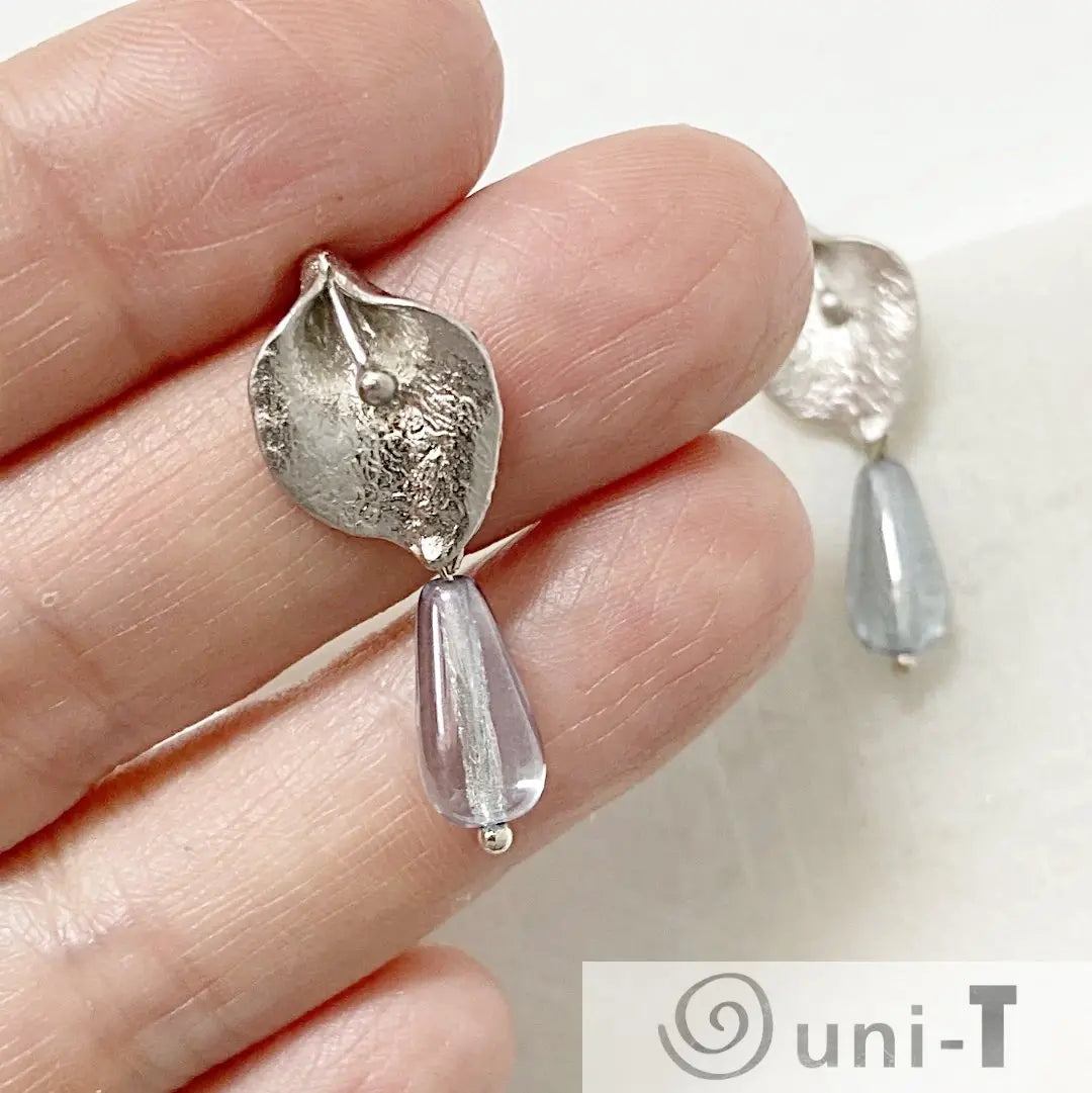 Rhodium Plated Earrings with Surgical Steel Ear Wire - Lily Kathy James