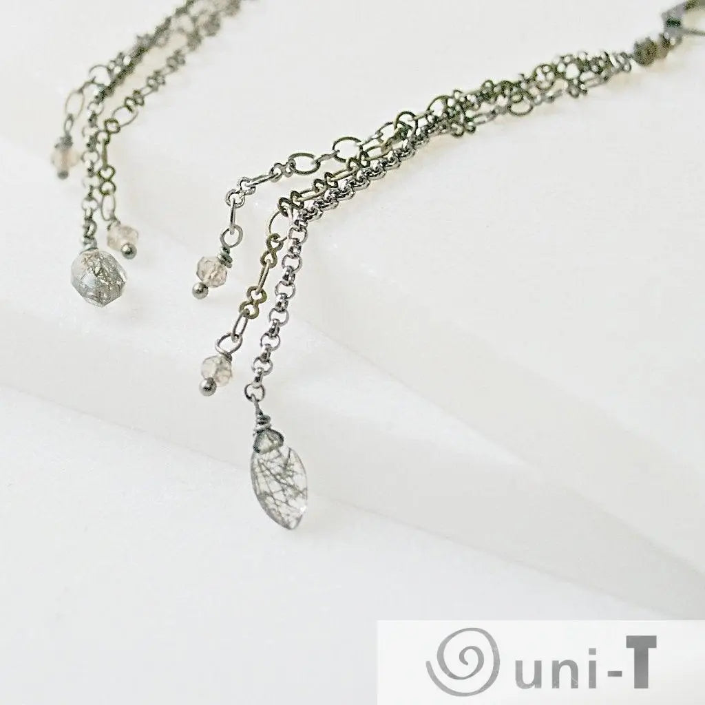 Rutilated Quartz & Chain Shoulder Duster Sasha Walsh