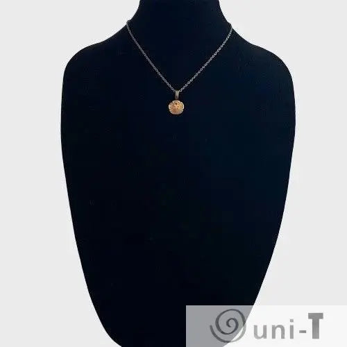 Sand Dollar Bronze Necklace, Precious Metal Clay Necklaces Amy Vulfovich