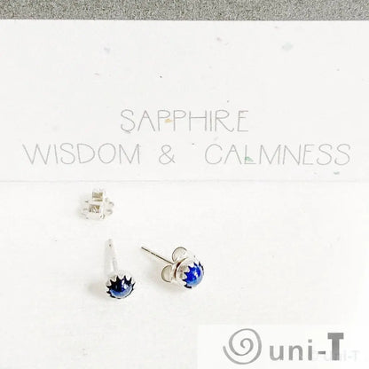 Sapphire Stud Earrings, Birthday Gemstone - September Janine Gerade