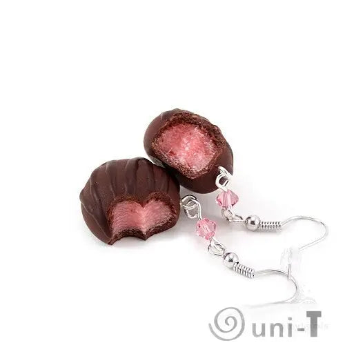 Scented Cherry Chocolate Truffle Earrings THJ