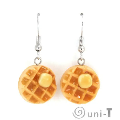 Scented Maple Syrup and Butter on Waffle Earrings THJ