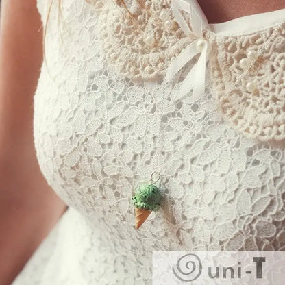 Scented Mint Chocolate Chip Ice-Cream Necklace THJ