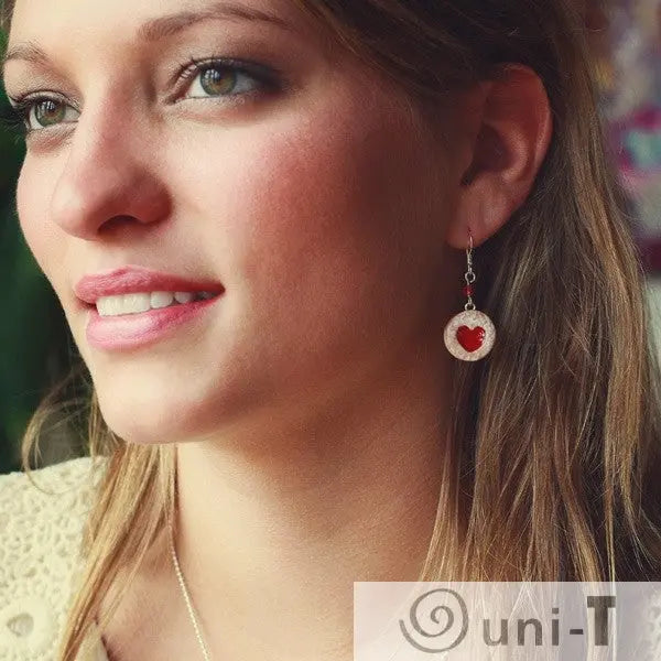 Scented Shortcake Heart Cookie Earrings THJ