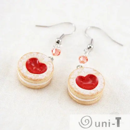 Scented Shortcake Heart Cookie Earrings THJ