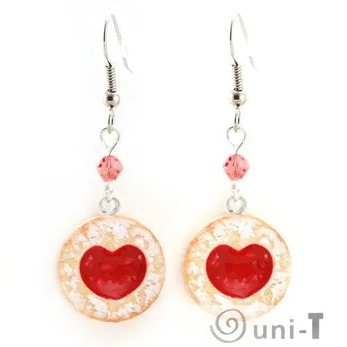 Scented Shortcake Heart Cookie Earrings THJ