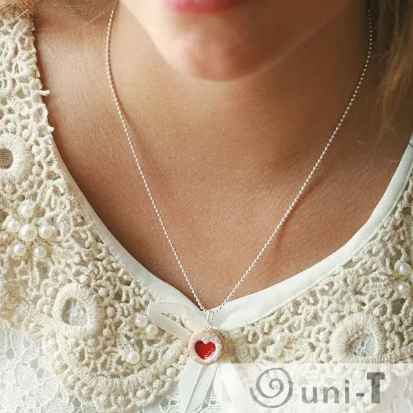 Scented Shortcake Heart Cookie Necklace THJ
