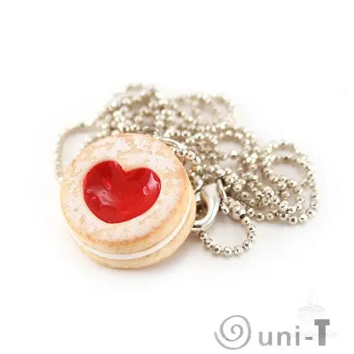Scented Shortcake Heart Cookie Necklace THJ