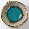 Capri Oyster Ring Dish, Chakra Bowl, 22k Gold Ceramic Bowl Uni-T Small Gifts