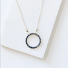 Textured Circle Necklace, Infinity Necklace, Silver Necklace Janine Gerade