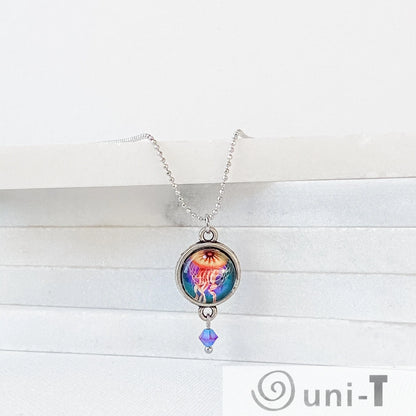 Sea Creature Glass Dome Necklace Kathy James