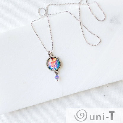 Sea Creature Glass Dome Necklace Kathy James