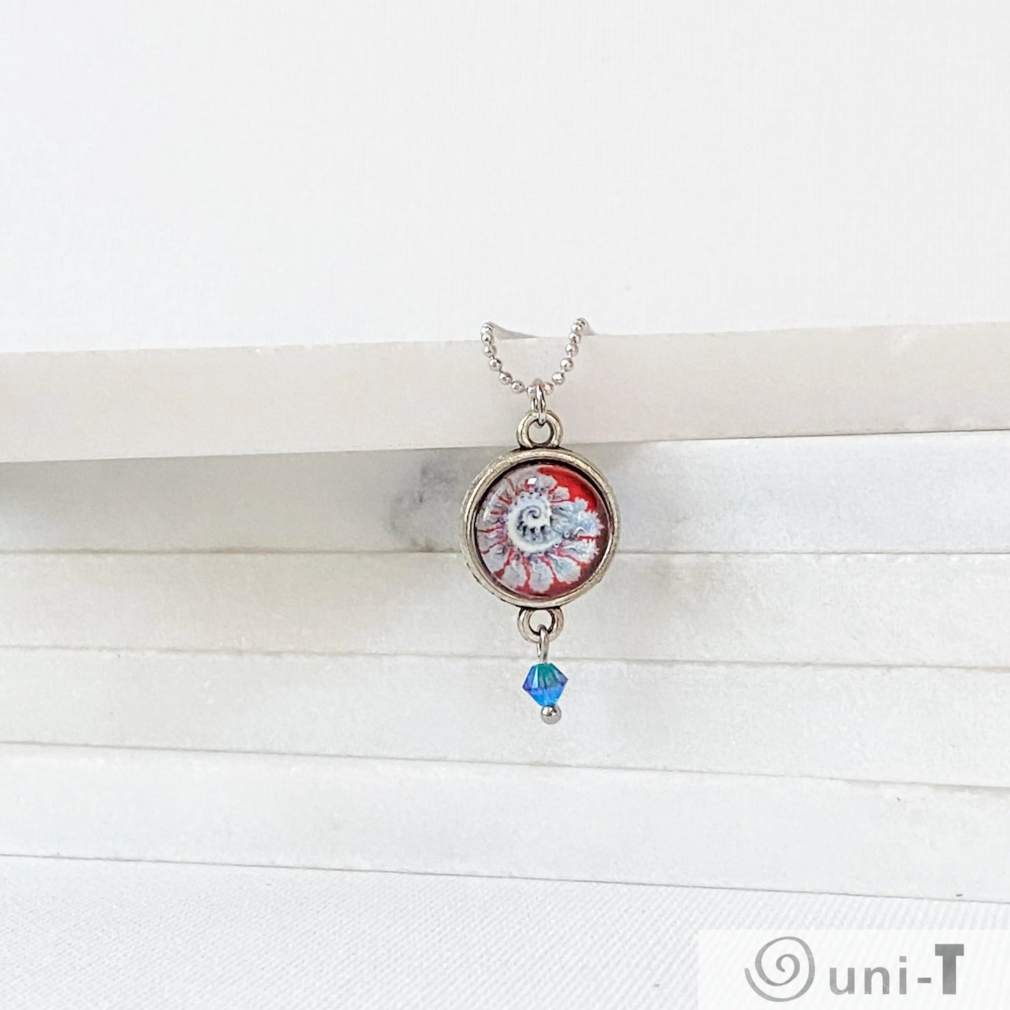 Sea Creature Glass Dome Necklace Kathy James