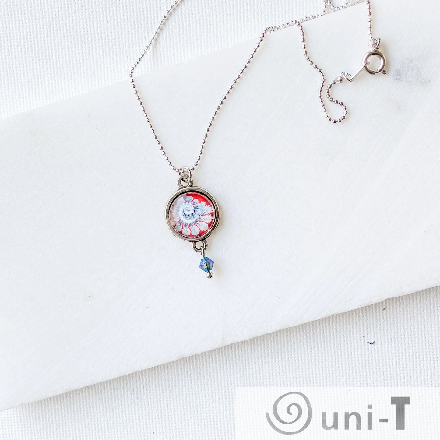 Sea Creature Glass Dome Necklace Kathy James