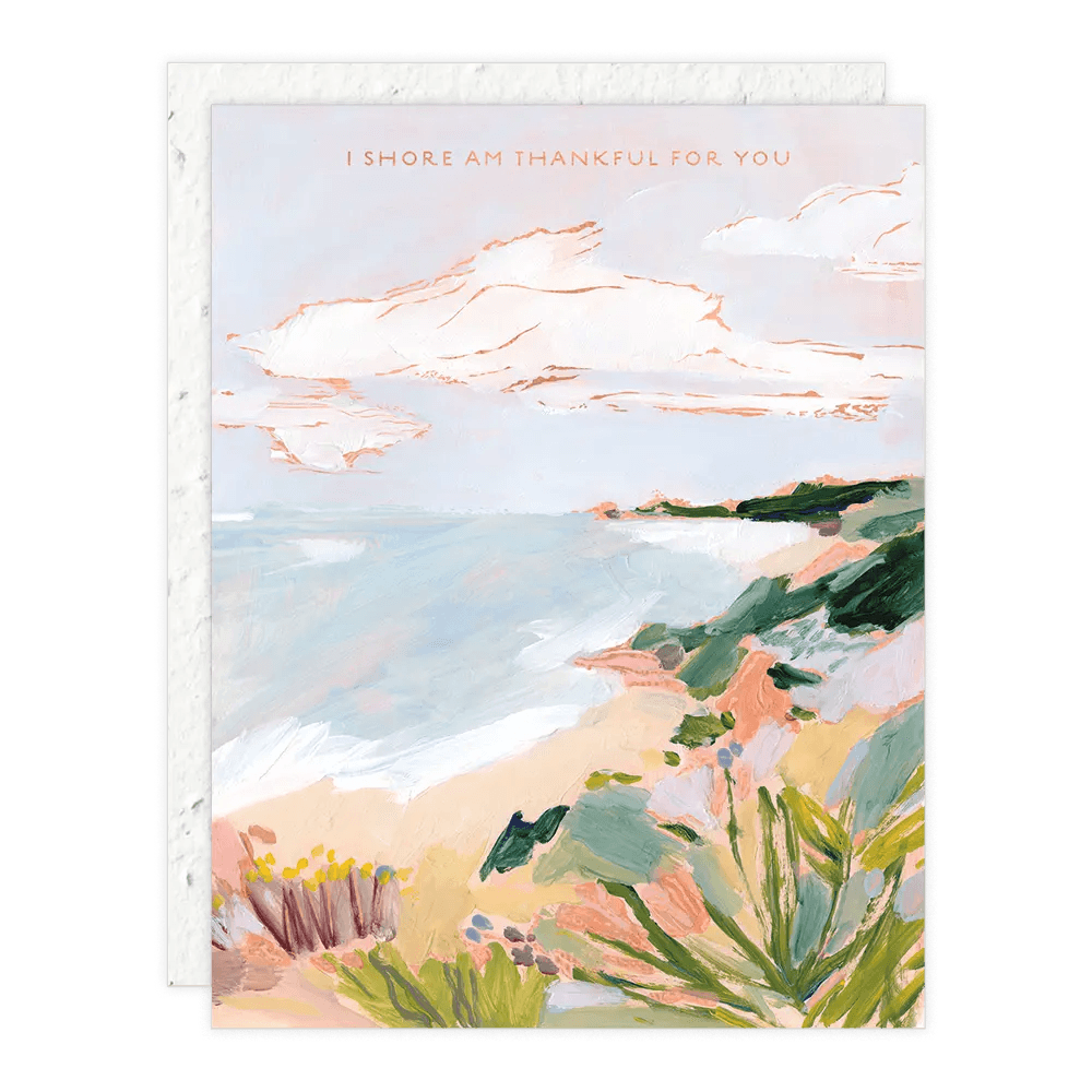 Shore am thankful - Thank You Card: Without cello sleeve Seedlings