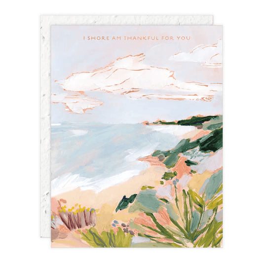 Shore am thankful - Thank You Card: Without cello sleeve Seedlings