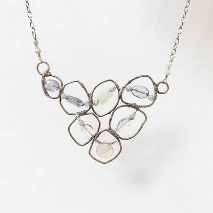 Silver Bubble Gemstone Necklace Janine Gerade