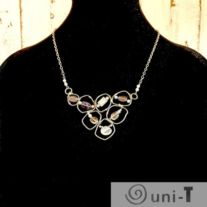 Silver Bubble Gemstone Necklace Janine Gerade