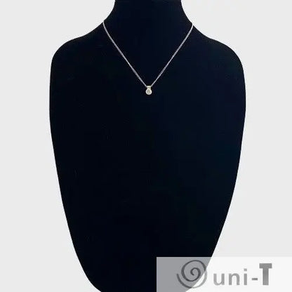 Silver Pendant with Cubic Zirconia Necklace, Precious Metal Clay 99% Silver with Sterling Silver Chain Amy Vulfovich