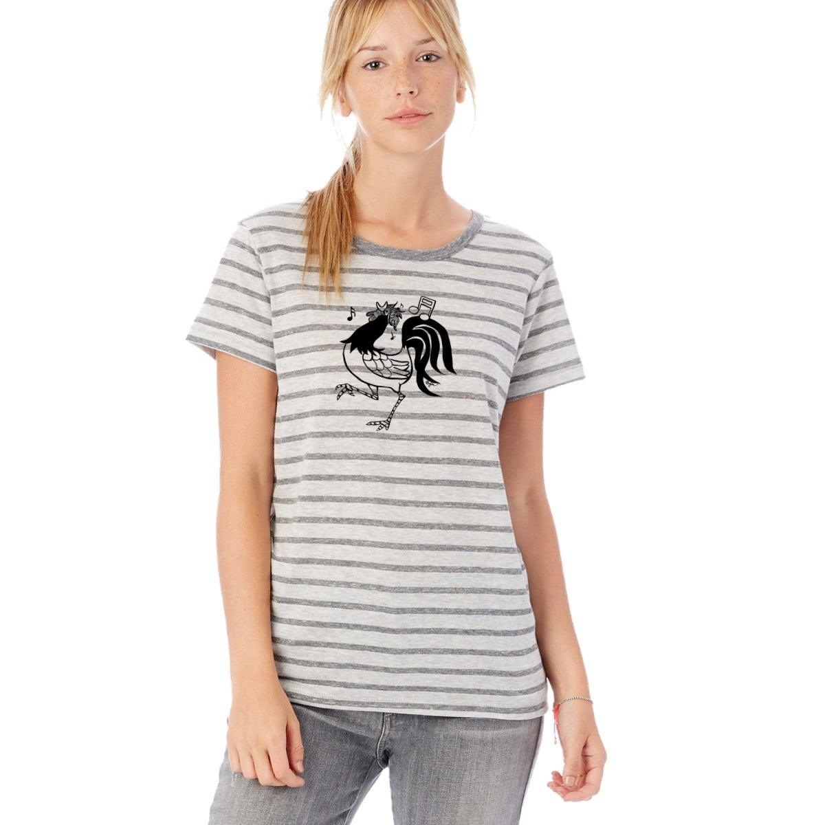 Rooster Striped T-shirt : LIMITED Uni-T