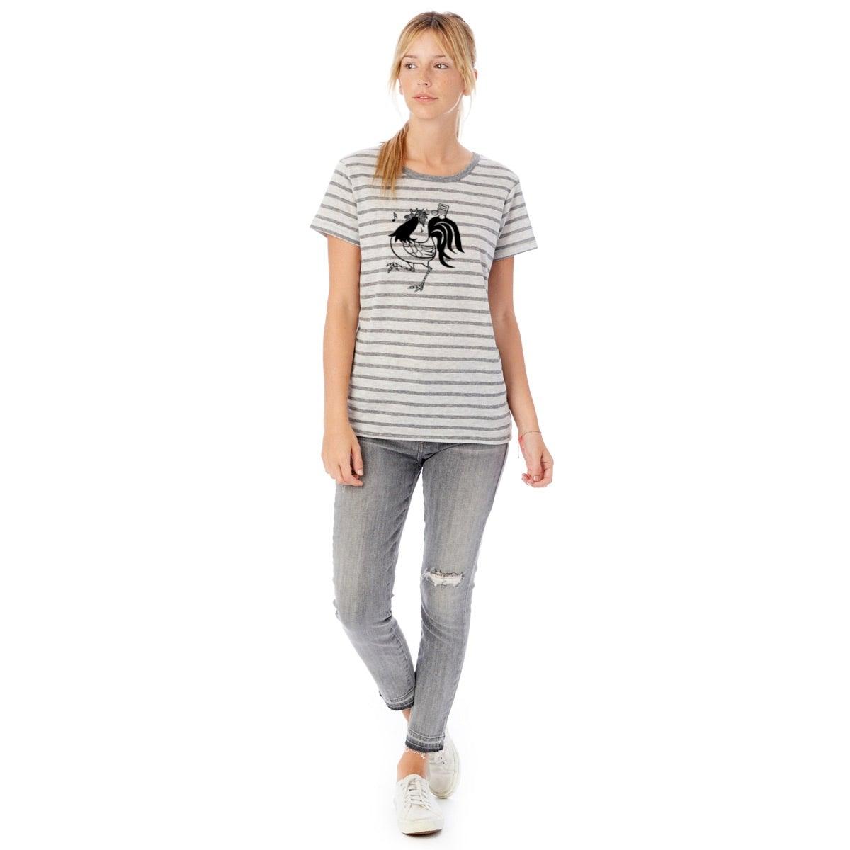 Rooster Striped T-shirt : LIMITED Uni-T