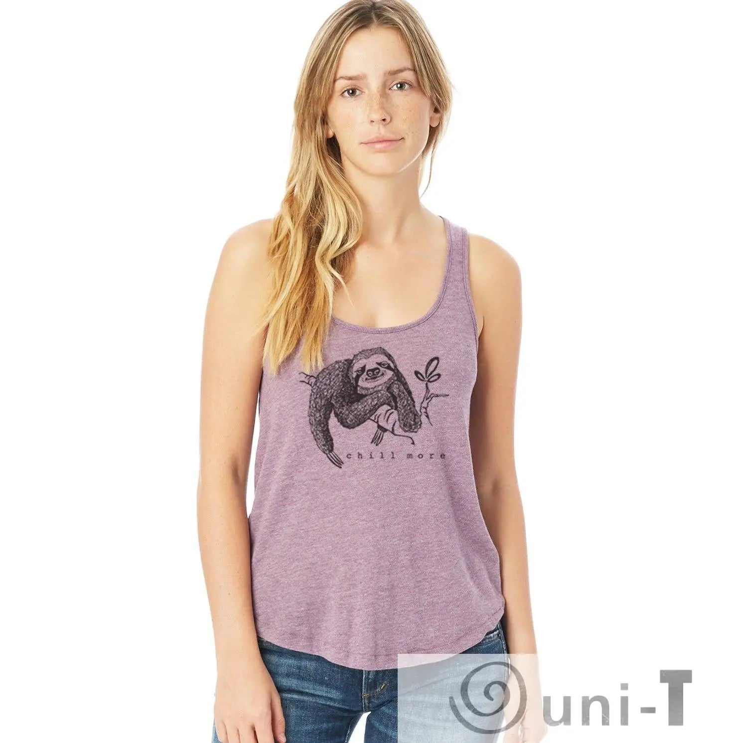 Sloth Vintage Washed Jersey Tank Top for Women - Chill More Uni-T