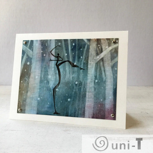 Snow Dancer Greeting Card 5X7 Eujin Kim Neilan