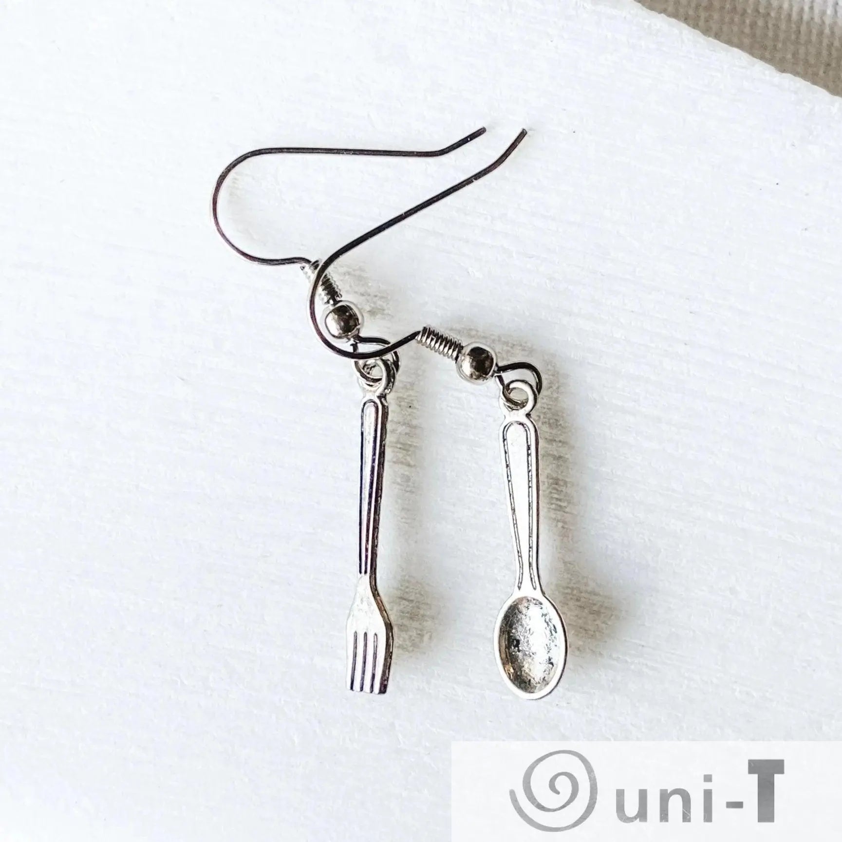 Spoon and Fork Charm Earrings Shana Cohen