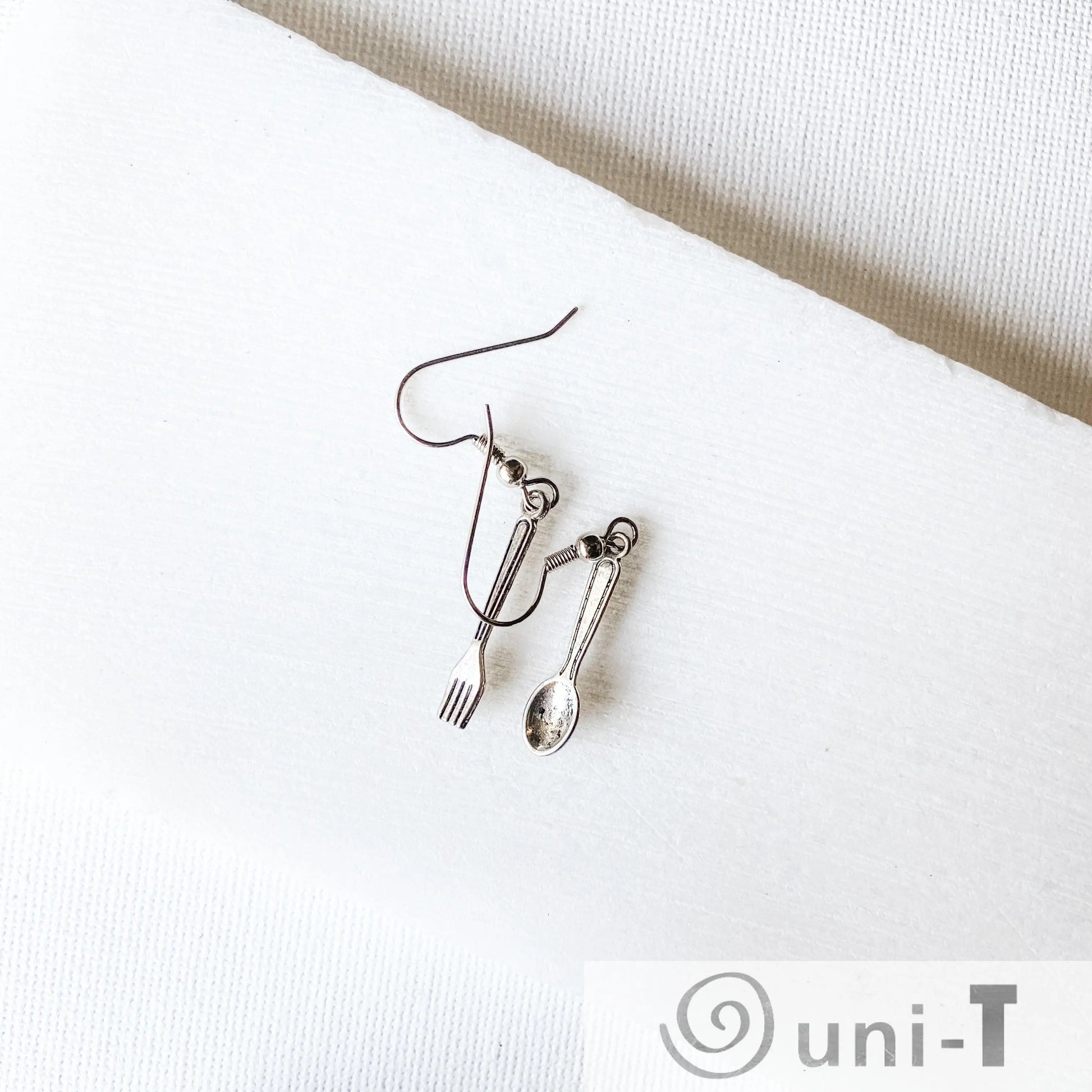 Spoon and Fork Charm Earrings Shana Cohen