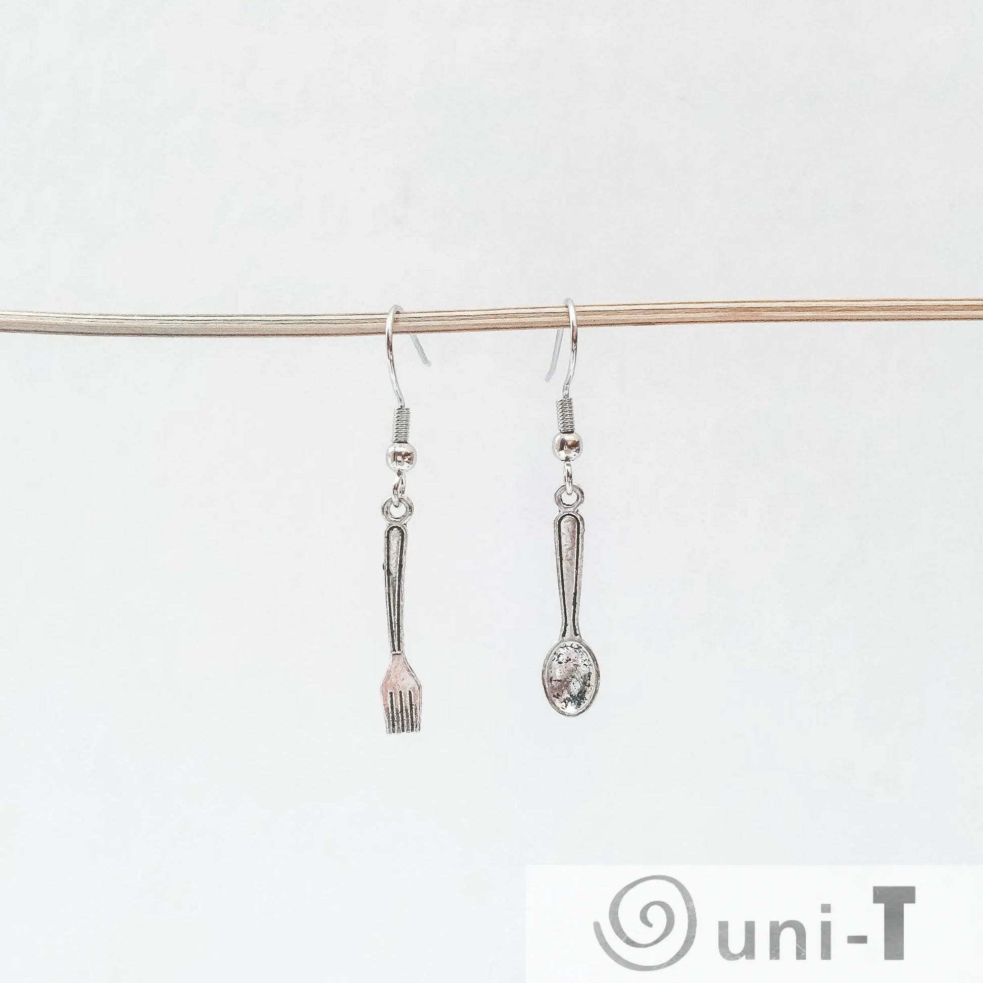 Spoon and Fork Charm Earrings Shana Cohen