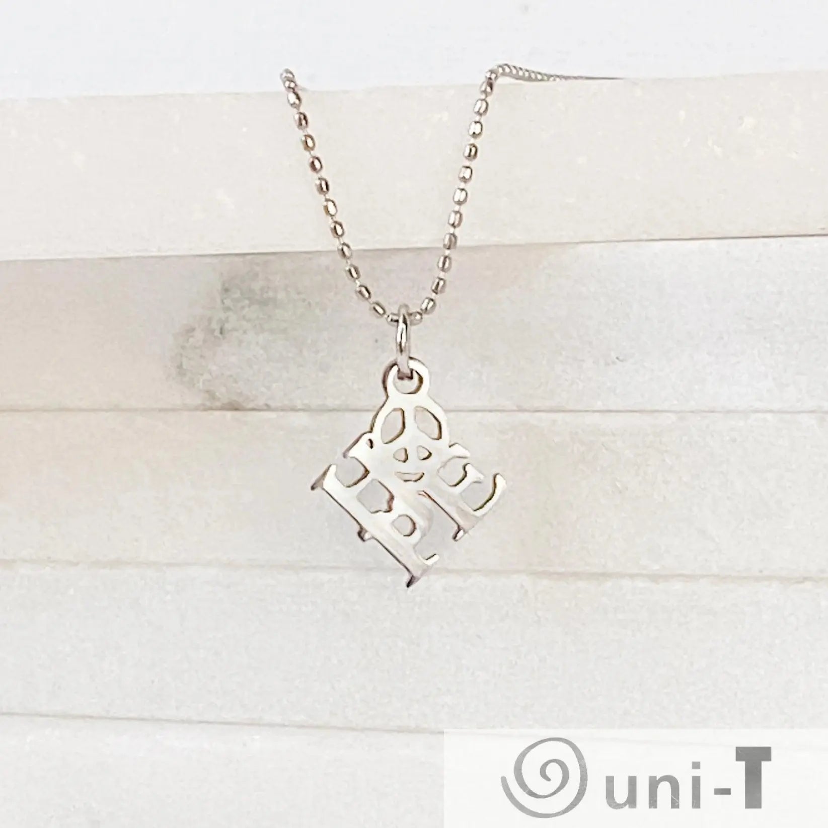 Stainless Steel Charm Necklace - Hope & Peace Kathy James