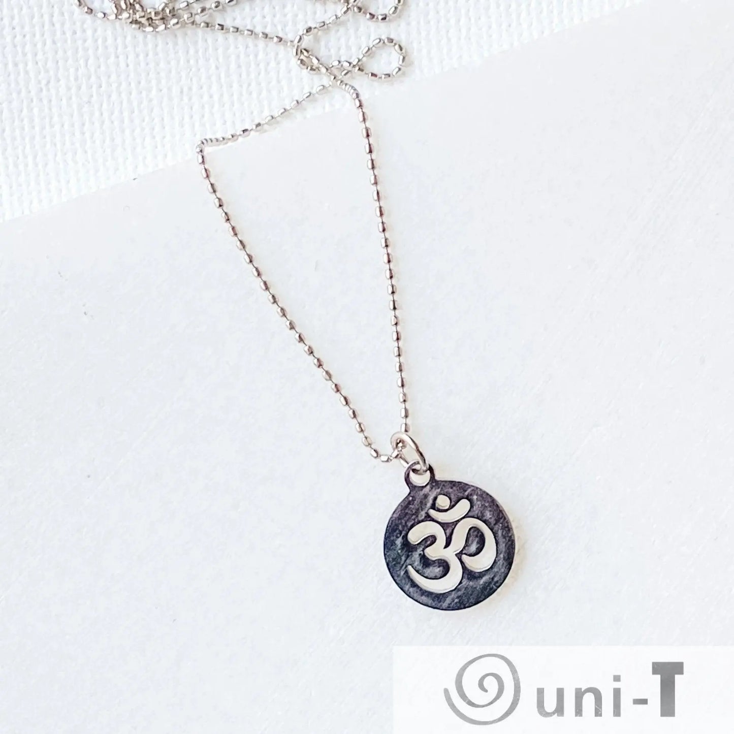Stainless Steel Charm Om Necklace Kathy James