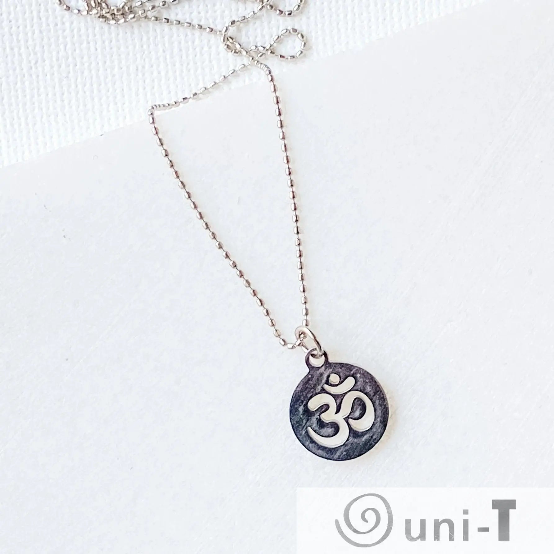 Stainless Steel Charm Om Necklace Kathy James