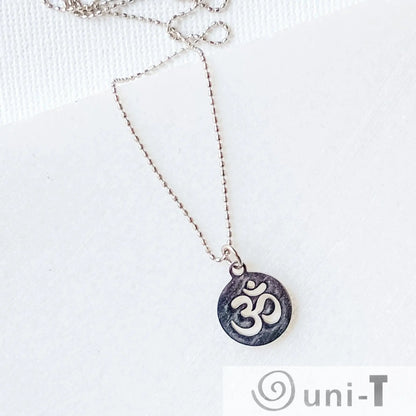 Stainless Steel Charm Om Necklace Kathy James