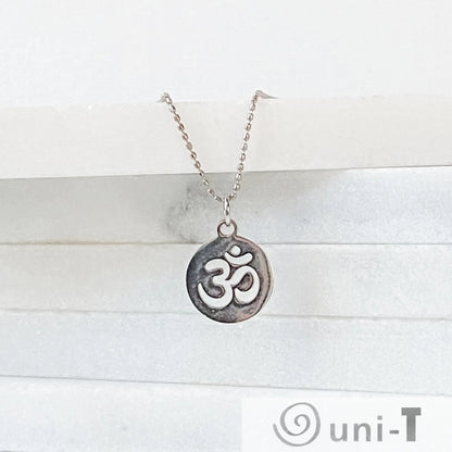 Stainless Steel Charm Om Necklace Kathy James