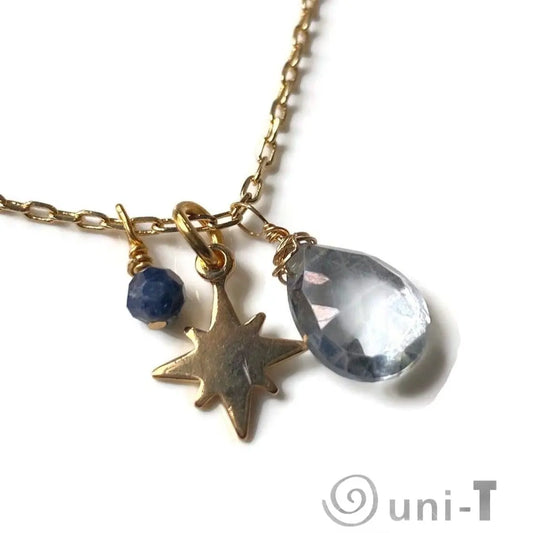 Star and Gemstone Charm Necklace Janine Gerade