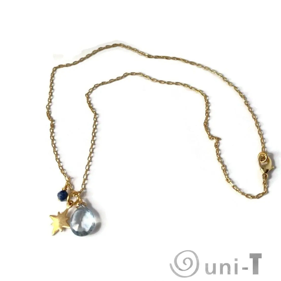Star and Gemstone Charm Necklace Janine Gerade