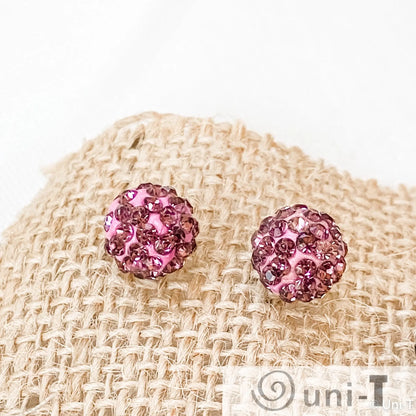 Starburst Ball Shape Rhinestone Stud Earrings - Assorted Colors Lisa Trachtman