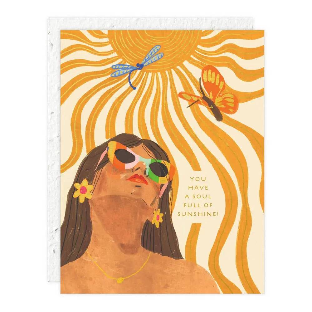 Sunshine Soul - Love + Friendship Card: Without cello sleeve Seedlings