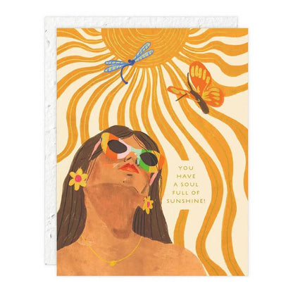 Sunshine Soul - Love + Friendship Card: Without cello sleeve Seedlings